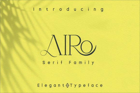 Airo: A Stylish Slab Serif Font