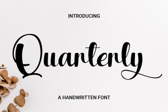 Quarterly Font: A Handwritten Typeface for Polished Branding