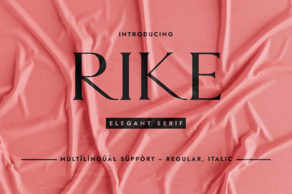 Rike: A Serif Font for Elegant Campaigns